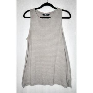 THE NORTH FACE MINIMALIST GRAY STRIPED TANK TOP LARGE